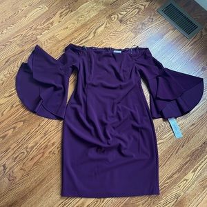 Calvin Klein Off-The-Shoulder Mini Sheath Dress
